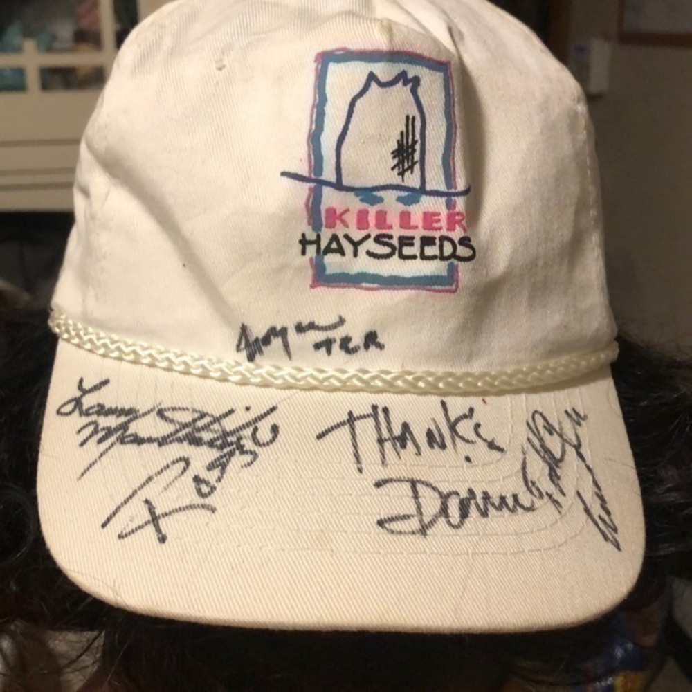 killer hayseeds autographed hat